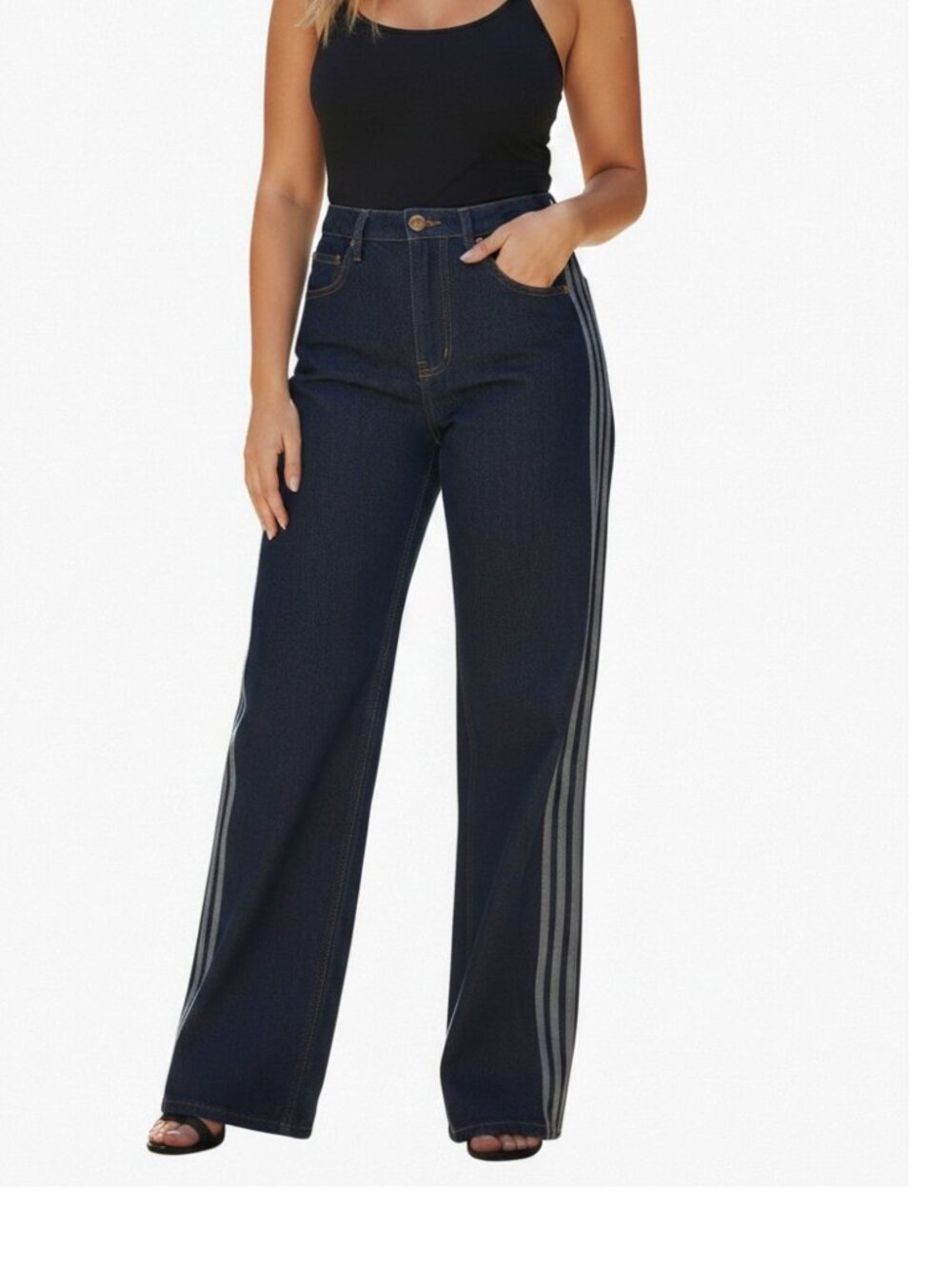 Adidas Originals Firebird Mid Rise Straight Denim Jeans Sz 32 NWOT